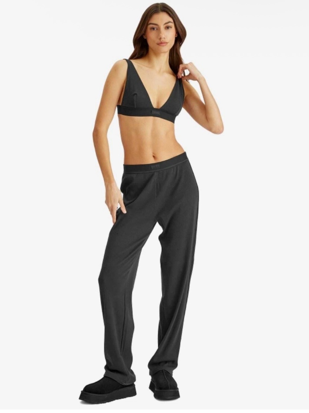 SKIMS Cotton Rib Straight Leg Pants